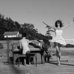 Artist in Water Reflection on Salt Spring Island, Fulford