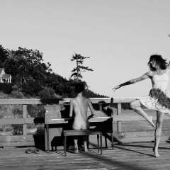 Surreal Ballerina Bird Woman on Salt Spring Island, British Columbia, Canada