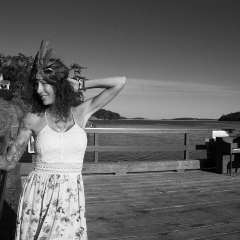 Surreal Ballerina Bird Woman on Salt Spring Island, British Columbia, Canada