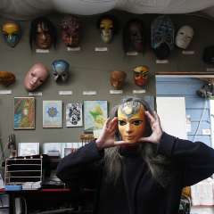Cerika on Salt Spring Island, masks