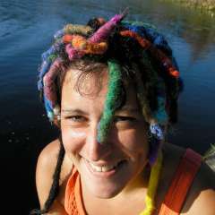 Blackburn Lake, girl with sculptured hair