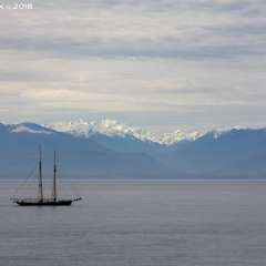 Cascade Mountains as seen from Victoria, BC