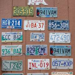 licence plates