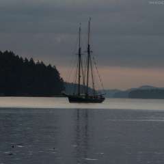Tall ship in Fulford, Salt Spring Island, British Columbia