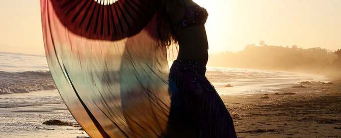 Belly Dancer on the Beach, Santa Barbara, CA